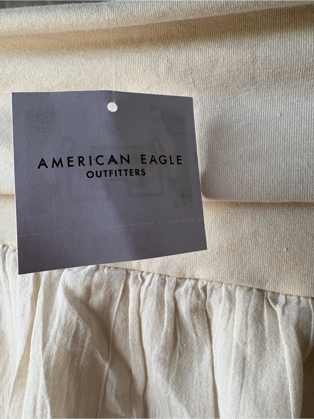 NWT American Eagle Cream Eyelet Embroidered Ruffle Tiered Mini Skirt M - Picture 3 of 4